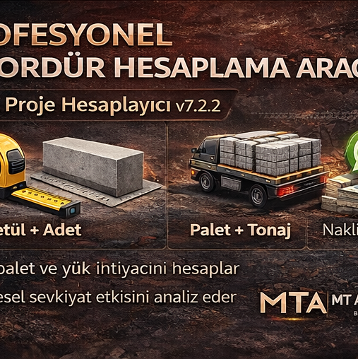 Bordür Taşı Hesaplayıcı PRO | Metraj, Adet ve Maliyet Hesaplama Aracı
