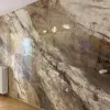 Epoksi Mermer Duvar TV Ünitesi Uygulaması