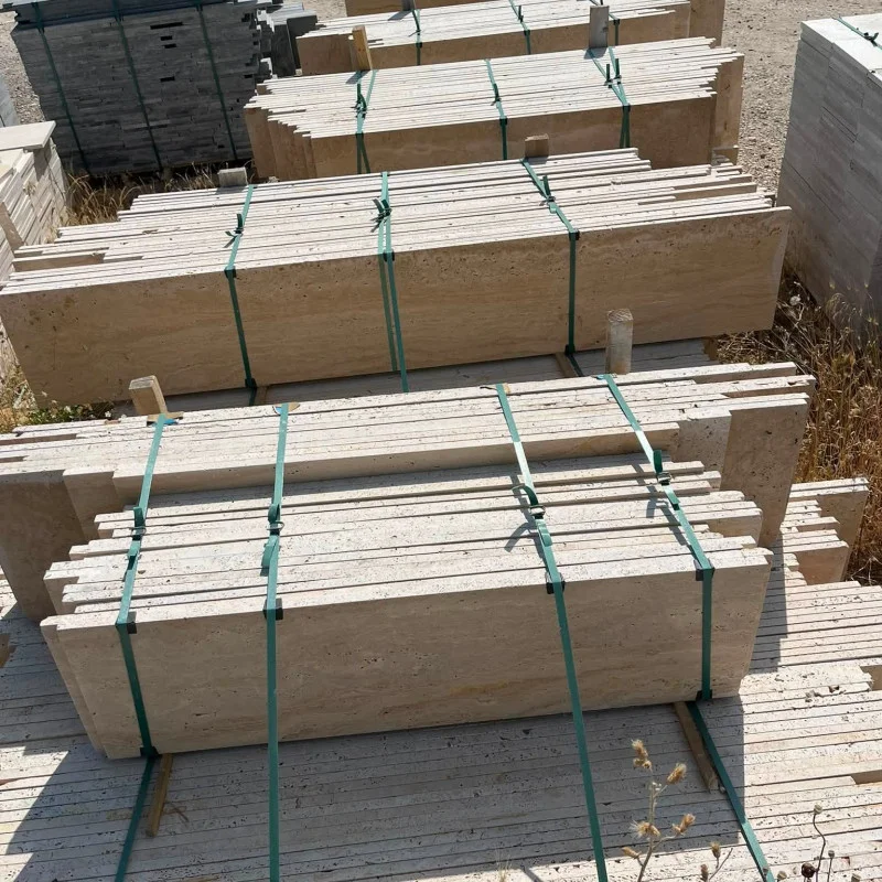 2 cm ve 3 cm Kalınlıkta Denizli Traverten Bant ve Basamak Kaplaması