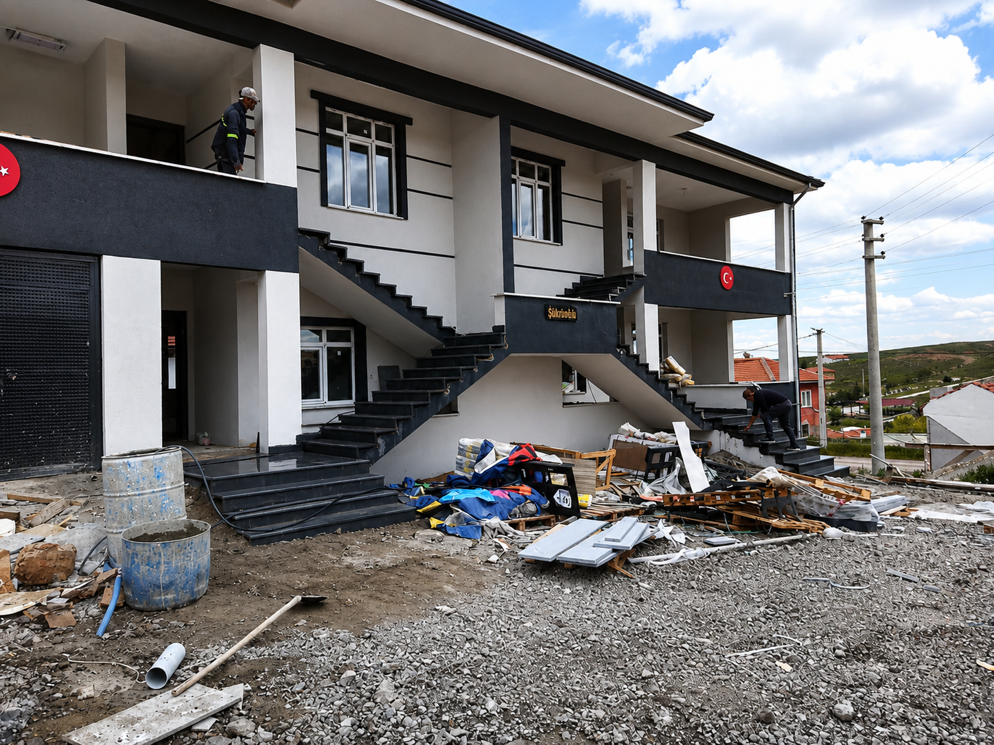 Konya Kulu Kömişiini Köyü Andezit Taşı basamak Döşemesi